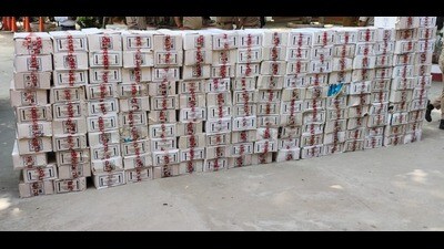 The liquor seized in a joint operation of the excise and police department in Lucknow (Sourced)
