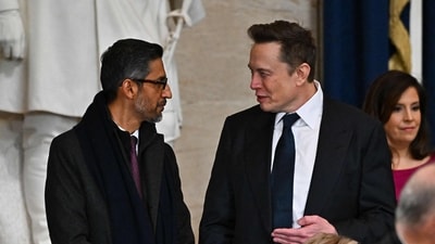 Google CEO Sundar Pichai and Tesla CEO Elon Musk had a wholesome exchange on X. (AFP, File) Google CEO Sundar Pichai and Tesla CEO Elon Musk had a wholesome exchange on X. (AFP, File)