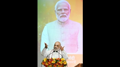 Union home minister Amit Shah addresses a gathering during the unveiling of the National Cooperation Policy-2025 in New Delhi on Thursday. (ANI) Union home minister Amit Shah addresses a gathering during the unveiling of the National Cooperation Policy-2025 in New Delhi on Thursday. (ANI)