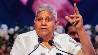 Vice-President Jagdeep Dhankhar announced his resignation on Monday evening, citing health concerns (PTI) Vice-President Jagdeep Dhankhar announced his resignation on Monday evening, citing health concerns (PTI)