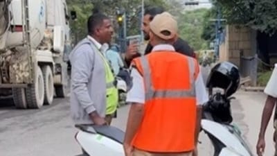 Bengaluru cops allegedly threatened a run club member in Electronics City. (Screengrab of viral video)