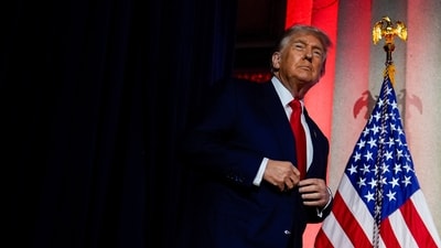 President Donald Trump arrives to speak at an AI summit at the Andrew W. Mellon Auditorium, Wednesday, July 23, 2025, in Washington. (AP Photo/Julia Demaree Nikhinson) (AP) President Donald Trump arrives to speak at an AI summit at the Andrew W. Mellon Auditorium, Wednesday, July 23, 2025, in Washington. (AP Photo/Julia Demaree Nikhinson) (AP)