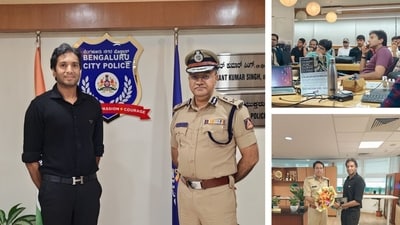 Prashant Pitti met with the Commissioners of the Bengaluru Traffic Police (BTP). (X/Prashant Pitti)