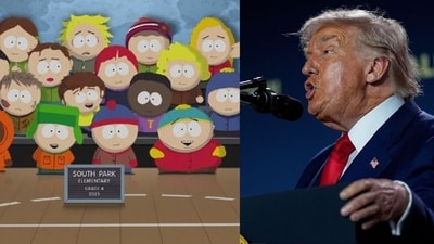 South Park's Season 27 premiered after a two-and-a-half-year break, featuring President Trump in bed with Satan. (@SouthPark/X, (AP Photo/Julia Demaree Nikhinson)) South Park's Season 27 premiered after a two-and-a-half-year break, featuring President Trump in bed with Satan. (@SouthPark/X, (AP Photo/Julia Demaree Nikhinson))