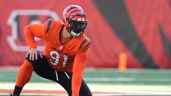 Trey Hendrickson expressed frustration over insufficient guarantees in the offers, despite Bengals owner Mike Brown's optimism about reaching an agreement. (AP Photo/Kareem Elgazzar, File) (AP)
