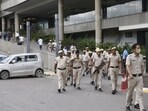 A call about a bomb threat sparked panic at Gurugram's The Leela Ambience Hotel on Tuesday and a search is on to trace it, police said. A call about a bomb threat sparked panic at Gurugram's The Leela Ambience Hotel on Tuesday and a search is on to trace it, police said.