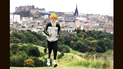 ‘One day I will be running and the earth will claim me back. How can you be scared of something like that?’ Fauja Singh once said. (Getty Images) ‘One day I will be running and the earth will claim me back. How can you be scared of something like that?’ Fauja Singh once said. (Getty Images)