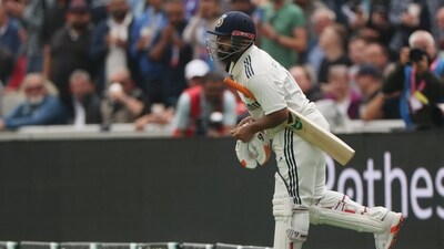 Rishabh Pant comes out to continue batting despite a fractured foot (Reuters)