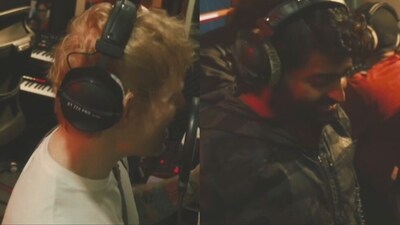 Ed Sheeran met Arijit Singh recently for their song Sapphire. Ed Sheeran met Arijit Singh recently for their song Sapphire.
