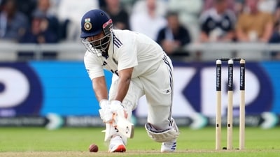 Rishabh Pant sustained an injury while attempting reverse sweep. (AP) Rishabh Pant sustained an injury while attempting reverse sweep. (AP)