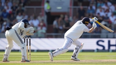 Dhruv Jurel, once again subbing in for Rishabh Pant, was sharp behind the sticks and a bright point for India. Along with the stumping of Harry Brook, Jurel was quick as a fox to dismiss Joe Root, before taking a lovely low catch off Jamie Smith. Made sure he took his chances. (PTI) Dhruv Jurel, once again subbing in for Rishabh Pant, was sharp behind the sticks and a bright point for India. Along with the stumping of Harry Brook, Jurel was quick as a fox to dismiss Joe Root, before taking a lovely low catch off Jamie Smith. Made sure he took his chances. (PTI)