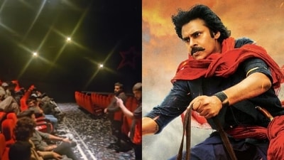 A screening of Hari Hara Veera Mallu was halted in UK to address the ruckus created by Pawan Kalyan fans. A screening of Hari Hara Veera Mallu was halted in UK to address the ruckus created by Pawan Kalyan fans.