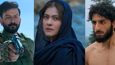 Sarzameen stars Prithviraj, Kajol and Ibrahim Ali Khan Sarzameen stars Prithviraj, Kajol and Ibrahim Ali Khan