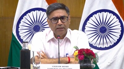 Foreign Secretary Vikram Misri during a media briefing on Prime Minister Narendra Modi's four-day visit to the UK and the Maldives. (@MEAIndia) Foreign Secretary Vikram Misri during a media briefing on Prime Minister Narendra Modi's four-day visit to the UK and the Maldives. (@MEAIndia)