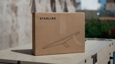 A boxed Starlink Inc satellite-internet communication system antenna. (Bloomberg) A boxed Starlink Inc satellite-internet communication system antenna. (Bloomberg)