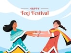 Hariyali Teej 2025: The festival of Hariyali Teej marks the reunion of Lord Shiva and Goddess Parvati.(Freepik)