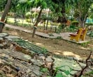 A damaged wall of the Huda park at sector-23A near Huda Market, in Gurugram on Friday. (Parveen Kumar/Hindustan Times) A damaged wall of the Huda park at sector-23A near Huda Market, in Gurugram on Friday. (Parveen Kumar/Hindustan Times)