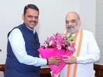 Union Home Minister Amit Shah meets Maharashtra Chief Minister Devendra Fadnavis, in New Delhi on Friday. Union Home Minister Amit Shah meets Maharashtra Chief Minister Devendra Fadnavis, in New Delhi on Friday.