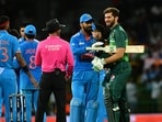 Indian players celebrate their victory at the end of the Asia Cup 2023 super four match against Pakistan Indian players celebrate their victory at the end of the Asia Cup 2023 super four match against Pakistan