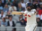 India's KL Rahul plays a shot on day four of the fourth cricket test match between England and India at Old Trafford