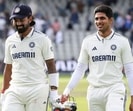 India's KL Rahul (L) walks off with captain Shubman Gill (R) at the end of Day 4 of Manchester Test. (AFP) India's KL Rahul (L) walks off with captain Shubman Gill (R) at the end of Day 4 of Manchester Test. (AFP)