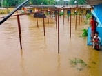 Flooded premises of a residential school after heavy rain, in East Singhbhum district, Jharkhand. Flooded premises of a residential school after heavy rain, in East Singhbhum district, Jharkhand.