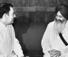 Then PM Rajiv Gandhi with Sant Harchand Singh Longowal in 1985. (HT Archives)