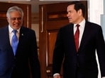 US secretary of state Marco Rubio (R) and Pakistani foreign minister Ishaq Dar walk together prior to a meeting at the department of state on July 25, 2025 in Washington, DC.
