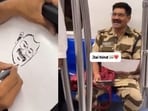 A viral video showed a CISF officer beaming with joy after an artist gifted him a sketch. A viral video showed a CISF officer beaming with joy after an artist gifted him a sketch.
