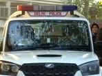 Police officials outside Delhi Public School, RK Puram, after it received bomb threat email on Saturday. Police officials outside Delhi Public School, RK Puram, after it received bomb threat email on Saturday.