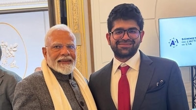 Aravind Srinivas with Indian PM Narendra Modi. (Aravind Srinivas/Instagram) Aravind Srinivas with Indian PM Narendra Modi. (Aravind Srinivas/Instagram)