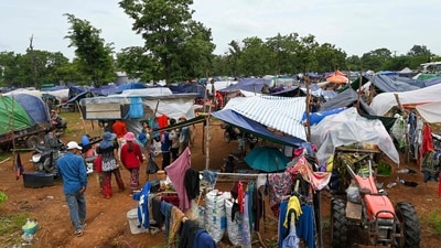 Cambodia's Information Minister said that the clashes has forced 10,865 Cambodian families, in three border provinces to evacuate to safe locations. (AFP) Cambodia's Information Minister said that the clashes has forced 10,865 Cambodian families, in three border provinces to evacuate to safe locations. (AFP)