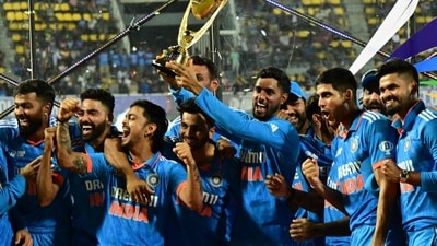 Team India players celebrating their win in Asia Cup 2023 (AFP) Team India players celebrating their win in Asia Cup 2023 (AFP)