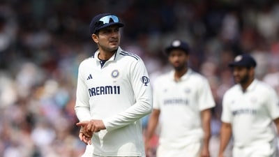 India's captain Shubman Gill (L) leads his team off the field at the end of the first innings on day four of the fourth cricket test match between England and India at Old Trafford, in Manchester (AFP) India's captain Shubman Gill (L) leads his team off the field at the end of the first innings on day four of the fourth cricket test match between England and India at Old Trafford, in Manchester (AFP)