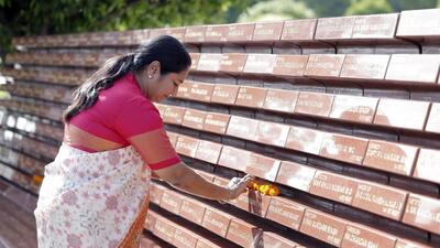 Chief minister Rekha Gupta at the National War Memorial in New Delhi on Saturday. (HT Photo) Chief minister Rekha Gupta at the National War Memorial in New Delhi on Saturday. (HT Photo)