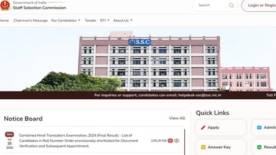SSC has declared the final results of Combined Hindi Translators Exam at ssc.gov.in. SSC has declared the final results of Combined Hindi Translators Exam at ssc.gov.in.