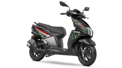 The TVS NTorq 125 Super Soldier is inspired Marvel hero Captain America and gets a new camo-themed livery The TVS NTorq 125 Super Soldier is inspired Marvel hero Captain America and gets a new camo-themed livery
