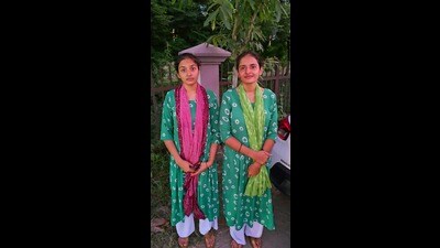 Twins Gunjan and Muskan from Jind. (HT Photo) Twins Gunjan and Muskan from Jind. (HT Photo)