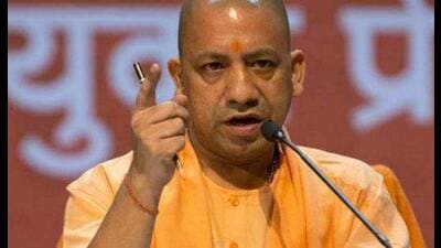 UP CM Yogi Adityanath was presiding over a high-level review meeting with officers and public representatives from Ayodhya and Devipatan divisions on July 26. (HT file)