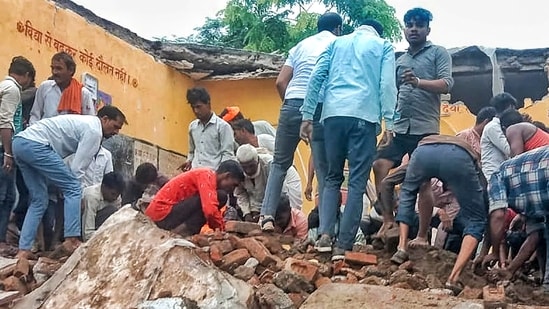 Eyewitness to the Rajasthan school roof collapse incident alleged that the teacher told students to keep sitting even after being alerted that stones from the roof had started falling. (Image: PTI)