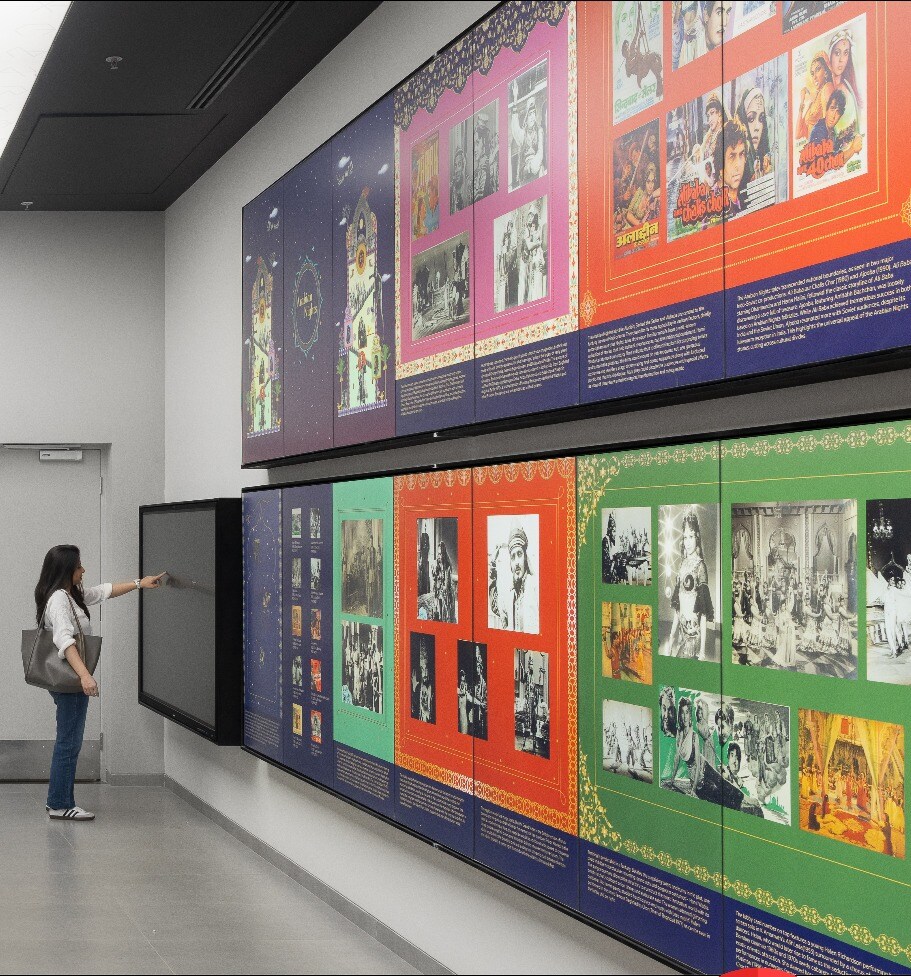 Interactive interfaces sit alongside exhibitions on cinema, folk art and more. Interactive interfaces sit alongside exhibitions on cinema, folk art and more.
