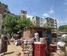 Migrants with their belongings packed, ready to move out of Gurugram. (Parveen Kumar/HT Photo) Migrants with their belongings packed, ready to move out of Gurugram. (Parveen Kumar/HT Photo)