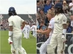 KL Rahul turns back to look at the umpire after Ben Stokes celebrates his dismissal without appealing KL Rahul turns back to look at the umpire after Ben Stokes celebrates his dismissal without appealing