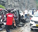 Navi Mumbai, India - July 26, 2025:Mumbai-Pune Expressway accident ,16 Vehicles Collide , One Dead in Navi Mumbai, India, on Saturday, July 26, 2025. (Photo by / HT PHOTO) (HT PHOTO)