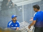 India's Karun Nair during a practice session ahead of the fourth test cricket match between India and England, at the Old Trafford Cricket Ground India's Karun Nair during a practice session ahead of the fourth test cricket match between India and England, at the Old Trafford Cricket Ground
