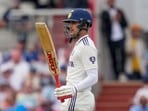 Manchester: India's captain Shubman Gill celebrates his half century during the fourth day of the fourth Test match between India and England Manchester: India's captain Shubman Gill celebrates his half century during the fourth day of the fourth Test match between India and England