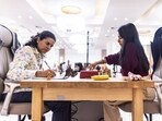 Koneru Humpy (L) playing against Divya Deshmukh in the FIDE Women's World Cup Final on Sunday Koneru Humpy (L) playing against Divya Deshmukh in the FIDE Women's World Cup Final on Sunday