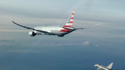 American Airlines flight's wheels caught on fire at Denver Airport (via REUTERS)