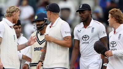 The most dramatic moment of the day came right at the end, when England captain Ben Stokes offered a draw, only to see it rejected with Jadeja and Sundar both on the verge of centuries. The all-rounders rightly completed their milestones, but against part-time bowlers. (AFP) The most dramatic moment of the day came right at the end, when England captain Ben Stokes offered a draw, only to see it rejected with Jadeja and Sundar both on the verge of centuries. The all-rounders rightly completed their milestones, but against part-time bowlers. (AFP)