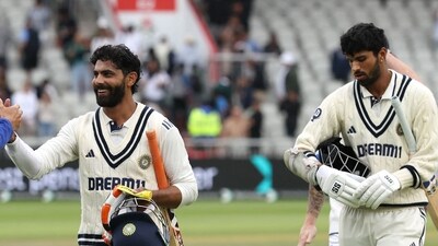Ravindra Jadeja and Washington Sundar played out almost two whole sessions to ensure India didn't face further hiccups and managed to secure the draw, taking the series to the Oval where they will have a shot at levelling honours. (AFP) Ravindra Jadeja and Washington Sundar played out almost two whole sessions to ensure India didn't face further hiccups and managed to secure the draw, taking the series to the Oval where they will have a shot at levelling honours. (AFP)